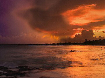 Colores entre el día y la noche, nubes
