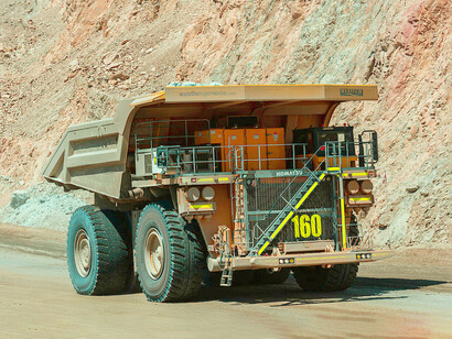 Equipamiento en la mina de cobre de Chuquicamata, Calama, Chile