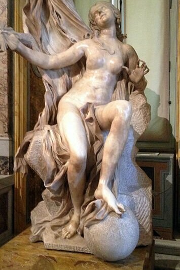 Gianlorenzo Bernini, "La verdad descubierta por el tiempo", escultura, 1645