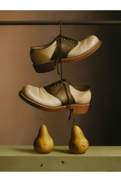 Jacob A. Pfeiffer, Pairs II, Oil on Panel, 24 x 18 inches, 2014