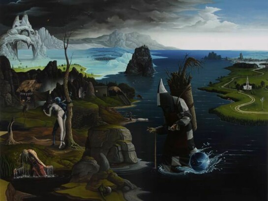 Stark, John 2013, The Atonement, Oil on wood panel, 122 x 150cm