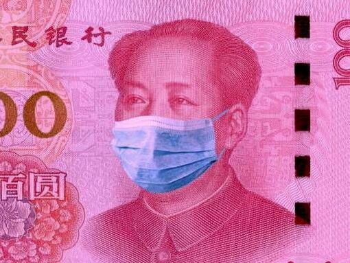 El Mao de los billetes chinos con mascarilla