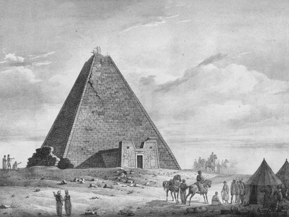Frederic Cailliaud, Una gran pirámide en Meroe en 1821