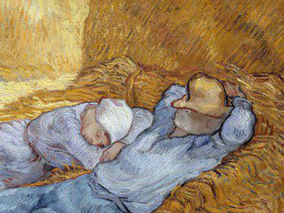 Vincent Van Gogh, The siesta, detail