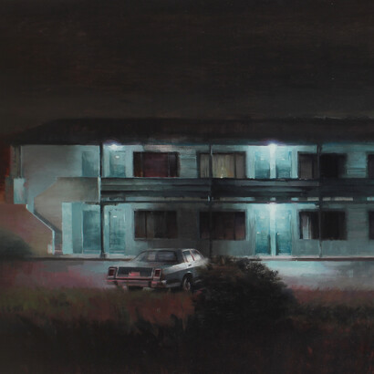 Kim Cogan, Old Roberts Motel, detail, cm 42x84