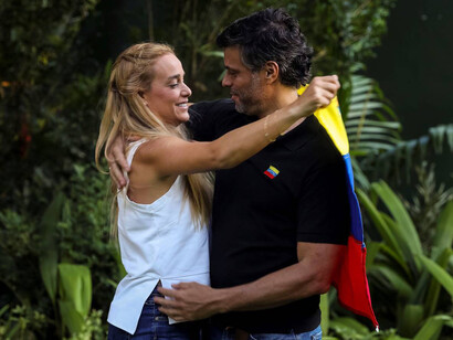 Lilian Tintori y su esposo, Leopoldo López, en Madrid