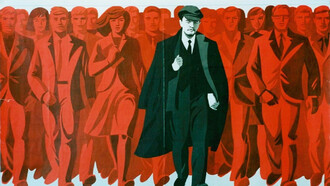 Un poster de Lenin como símbolo del surgimiento de la izquierda moderna