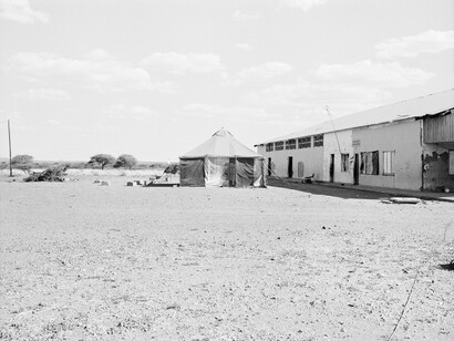 Jo Ractliffe (South African, born 1961)
Decommissioned military outpost, Schmidtsdrift, 2012
From the series The Borderlands
Inkjet prints, 2015
On loan from the artist, courtesy Stevenson, Cape Town and Johannesburg
© Jo Ractliffe. Courtesy of Stevenson, Cape Town and Johannesburg