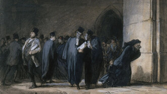 Honoré Daumier, En el Palacio de la Justicia, circa 1862-1865