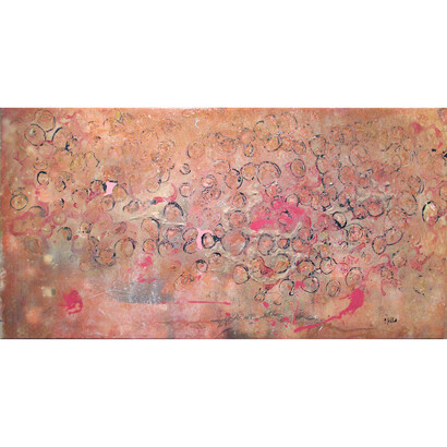Jillian Platt - The Space in Between - Acrylic & Dog Hair on Canvas, 75" x 37"