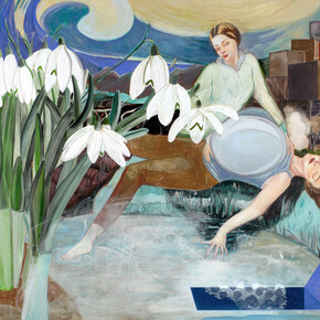 Rosa Loy [German, b. 1958], Trost (Comfort), 2009, Casein on canvas, 63 x 82.75 inches, 160 x 210 cm