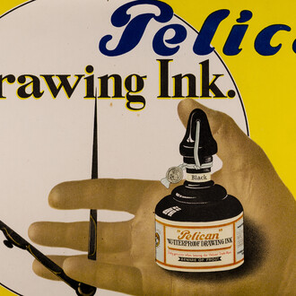 El Lissitzky, Advertisement sign “Pelikan, drawing Ink”, Hannover, 1925. Courtesy of Museum für Kunst und Gewerbe Hamburg
