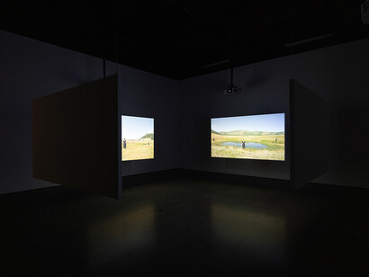 Raven Chacon, Place where the waters crossed, exhibition view. Courtesy of the Leonard & Bina Ellen Art Gallery