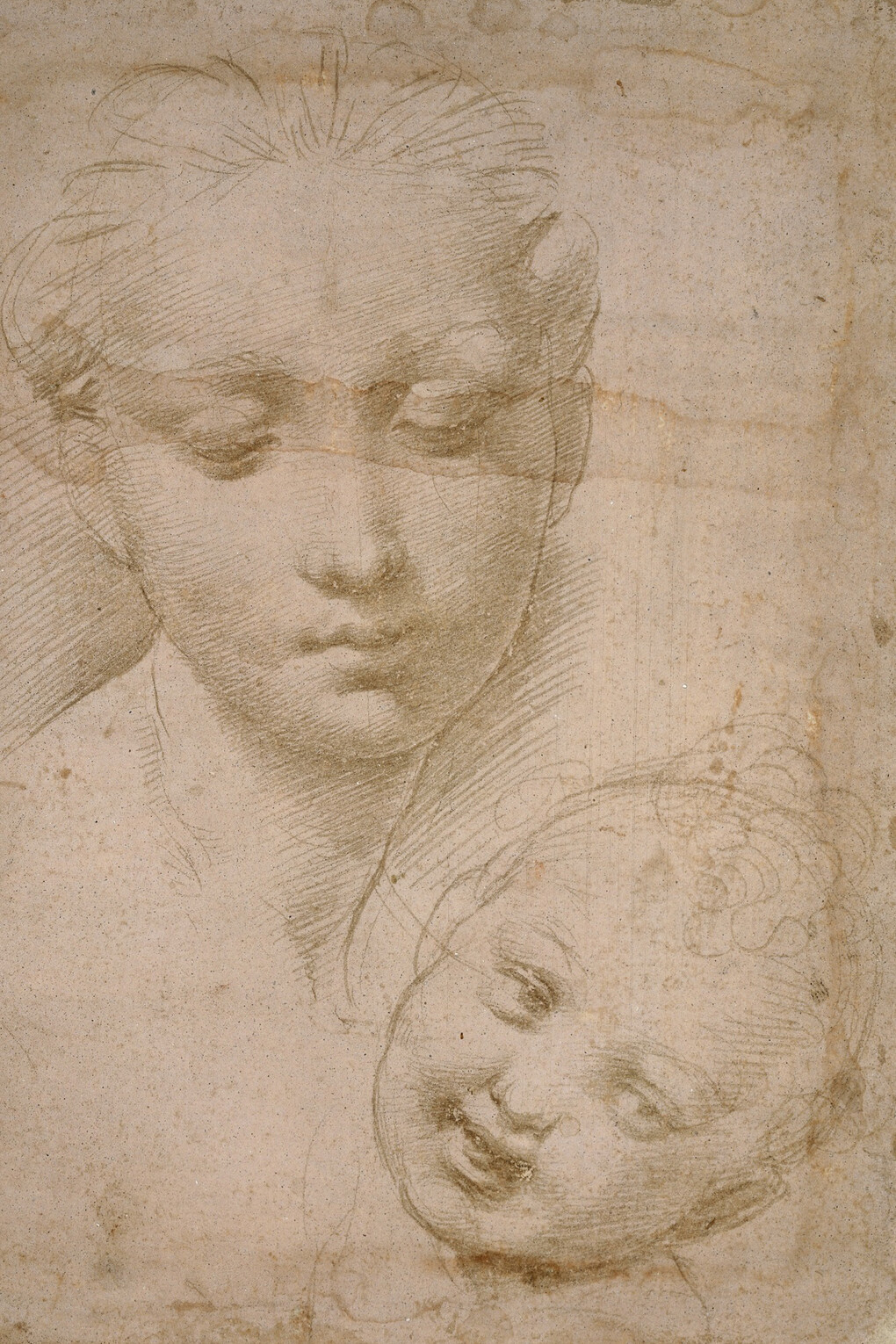 Raphael, The Virgin and Child, c. 1509, silverpoint, on pale pink prepared paper, 143 x 111mm © The Trustees of the British Museum