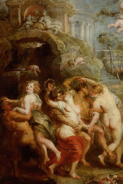 Peter Paul Rubens, El festín de Venus (1636-1637, detalle)
