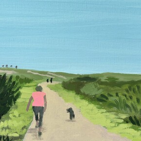 Jean Jullien, Dog Walker (detail), 2024. Courtesy of the artist and Hashimoto Contemporary