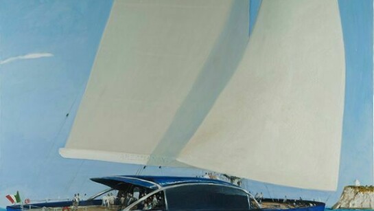 Julio Larraz A Rendezvous with Homer, 2013, Oil on Canvas, cm 213x183
