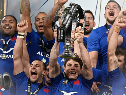 Rugby. La France remporte le Grand Chelem lors du tournoi des six nations 2022 © Maxppp/Julien Mattias