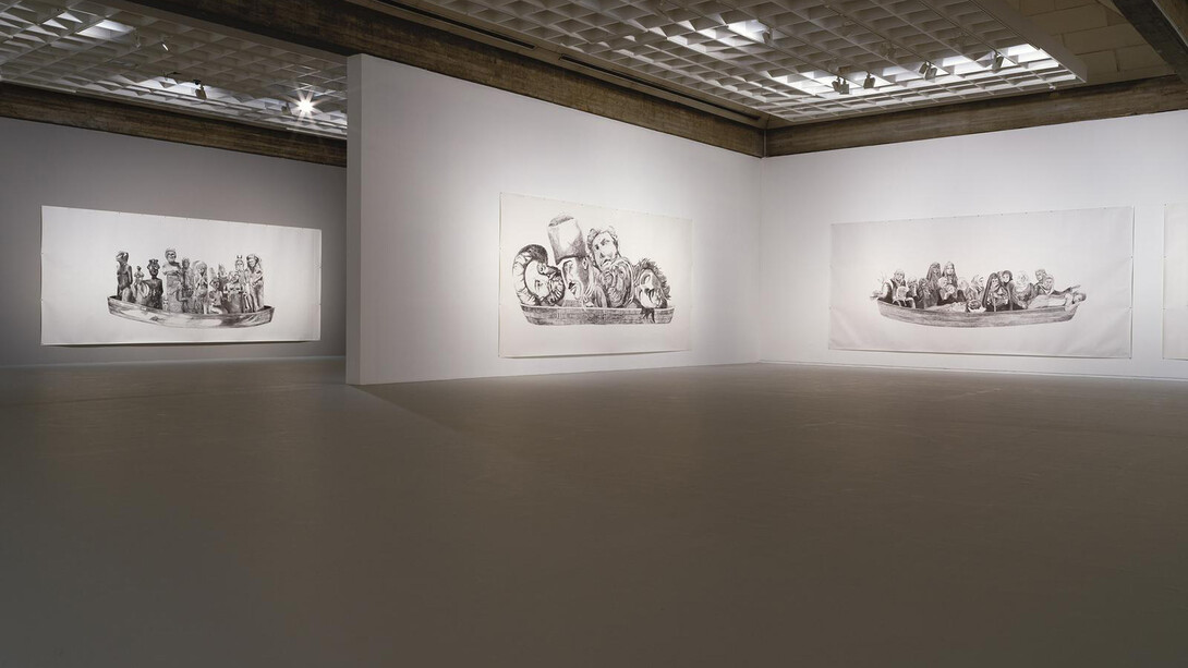 Netta Lieber Sheffer, Shattered hopes and roads not taken, exhibition view. Courtesy of Tel Aviv Museum of Art