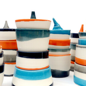 Luke Bishop Ceramics, stacked vessels 