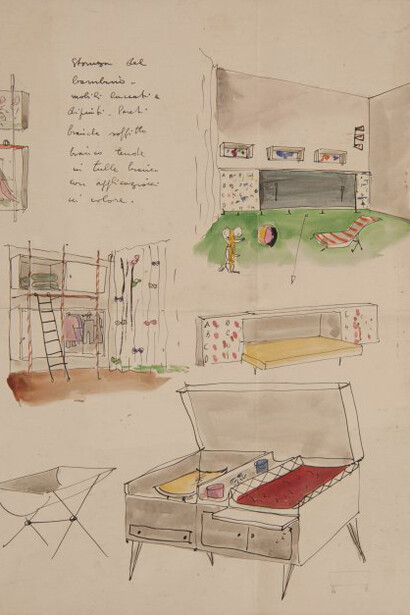 Lina Bo Bardi Drawing. Courtesy of Fundació Joan Miró