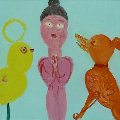 Geogia Hayes, Meditating with a Dog