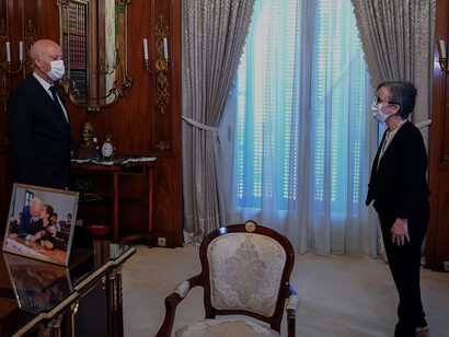 Najla Bouden con Saied per le consultazioni