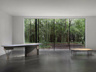Léa Mestres X Martin Laforêt, Small car, big windows, exhibition view. Courtesy of Carpenters Workshop Gallery 