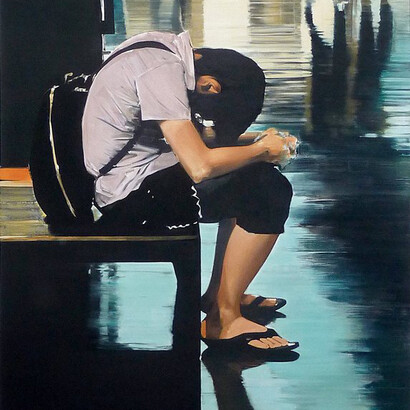 Koen Vermeule, Tokyo Dreamer, 2010, 230 x 180 cm. Collectie Galerie Neue Meister, Staatliche, Kunstsammlungen Dresden