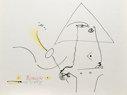Man with Triangle and Blue Spots, c. 1977© Themerson Estate, courtesy of l’étrangère
