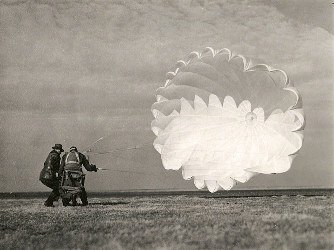 Margaret Bourke-White: Twenty Parachutes. Courtesy of Wirtz Art