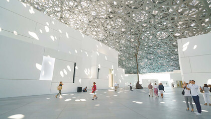 Explore the stunning architecture of Louvre Abu Dhabi, a masterpiece designed by Jean Nouvel, offering a captivating exterior that mirrors the emirate's commitment to cultural excellence