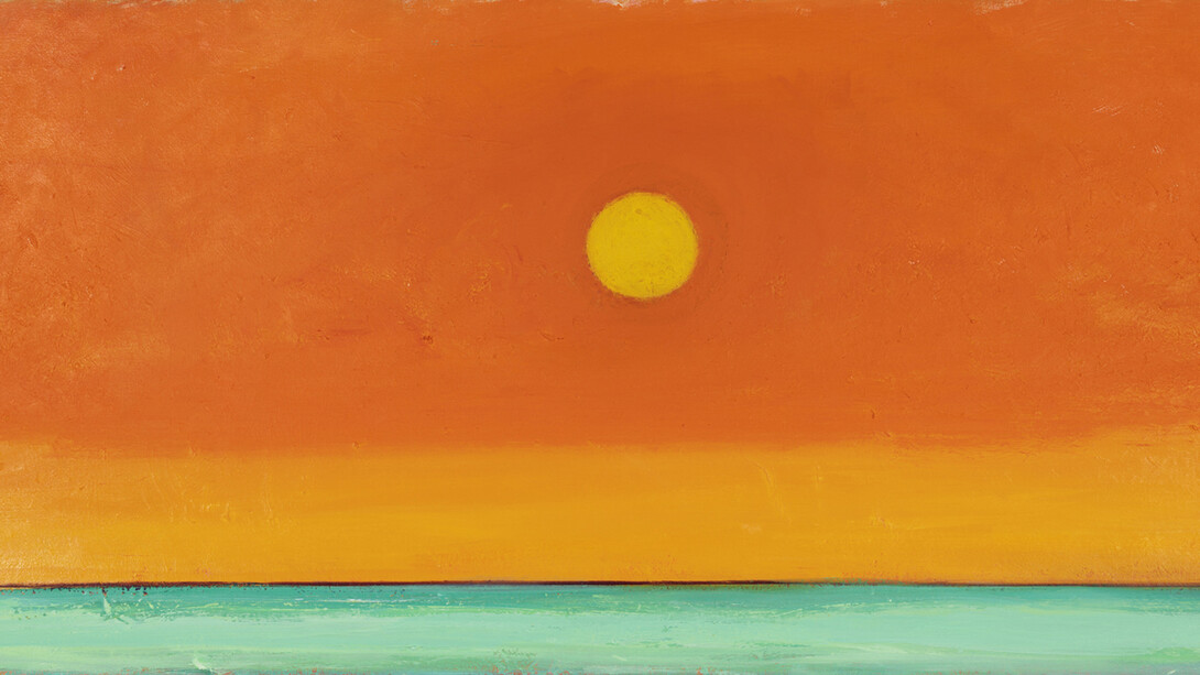 Paul Resika, End of the Day #6, 2022, oil on canvas. Courtesy of Bookstein Projects