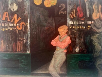 Mervin Jules, Money lender (detail), ca. 1940s. Courtesy of Helicline Fine Art