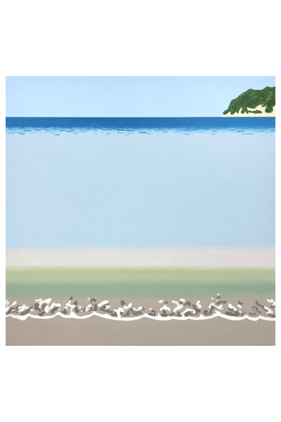 Nobuyuki Takahashi, Approaching waves, 2023, acrylic on canvas, 130.3x130.3 cm. Courtesy the artist and Rena Bransten, San Francisco