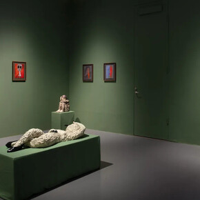 Klara Kristalova, Works on paper and sculpture, exhibition view. Courtesy of Galleri Magnus Karlsson