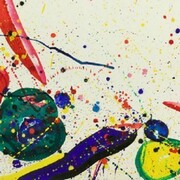 Sam Francis, Tokyo, 1965, Gouache and watercolor on paper, 44 5/8 x 27 1/4 inches, Signed, dated, and inscribed on verso: Sam Francis / 1965 / Tokyo