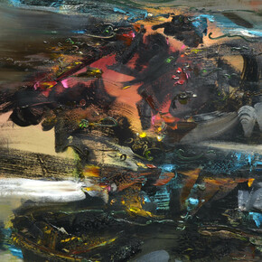 Pupuk Daru Purnomo, Terapung, 2018, oil on linen, 200 x 200 cm © Pupuk Daru Purnomo, courtesy of Mizuma Gallery