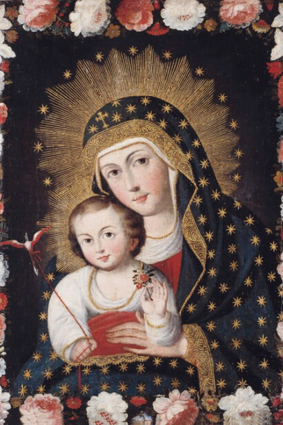 unknown artist, Madonna and child with bird, circa 1730-40. Courtesy of Denver Art Museum