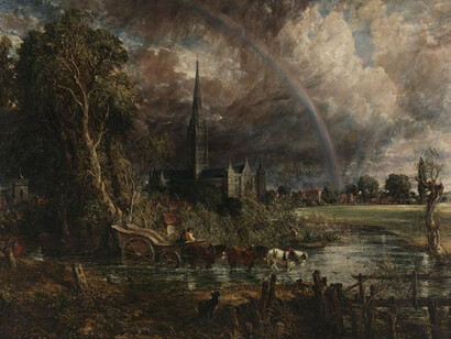 Salisbury Cathedral from the Meadows, 1831
by John Constable. Tate, London 2013. Purchased with assistance from the Heritage Lottery Fund, The Manton Foundation, Art Fund (with a contribution from the Wolfson Foundation) and Tate Members.