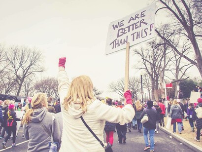 The political outcry of "we are better than this" signifies the frustration of the voters