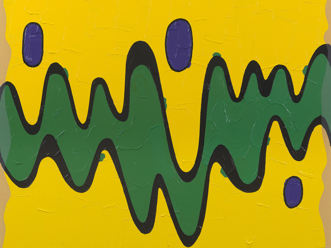 Bertrand Lavier, Walt Disney Production 1947-2014 nº 12, 2014, Ex. unique, Acrylic on inkjet print, 144 x 169.5 x 4 cm / 56 5/8 x 66 5/6 x 1 1/5 inches, Courtesy Massimo De Carlo London/Milan, Photo by Todd White