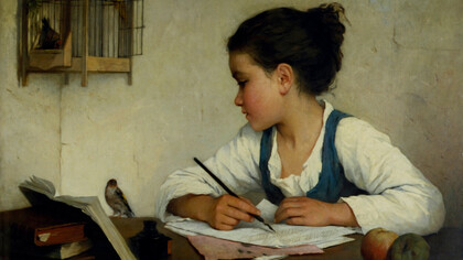 Henriette Browne, Niña escribiendo