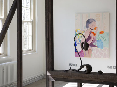 Koak, The window set, exhibition view. Courtesy of Union Pacific Gallery