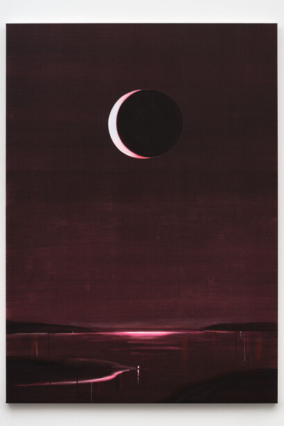 Wanda Koop, Eclipse, 2023. Acrylic on canvas, 84 x 60 in (213.4 x 152.4 cm). Courtesy of the artist and Night Gallery