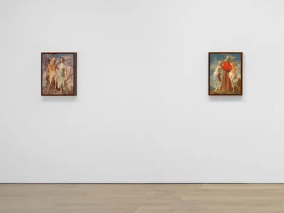John Currin, Opening credits, exhibition view. Courtesy of Sadie Coles HQ