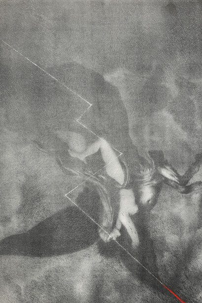 Omar Galliani, Cavaliere d'Ellissi, 1984. Cortesia di CSArt - Comunicazione per l'Arte