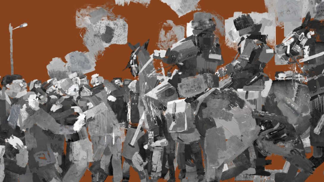 Assembling Found Images. Courtesy of Leo Gallery