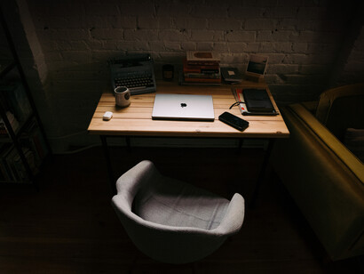 Mesa de trabajo de un escritor