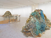 David Shrigley, Exhibition of old rope, exhibition view. Courtesy of Stephen Friedman Gallery